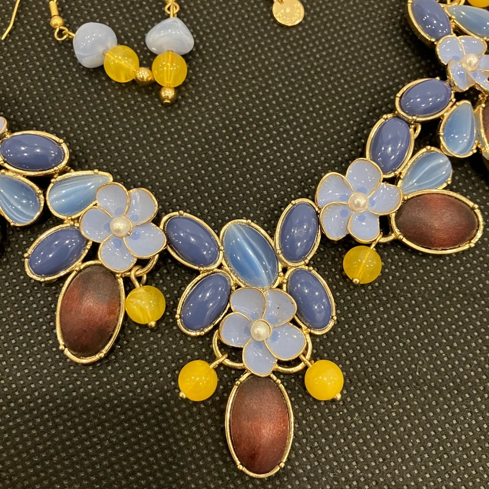 Talbots necklace with handmade earrings. See picture for condition.